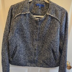 Apt. 9 Women's Black and White Tweed Blazer